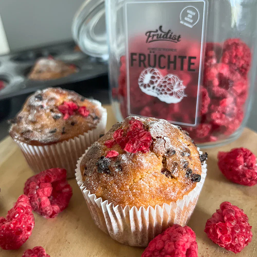 Einfaches Muffin-Rezept mit Himbeeren