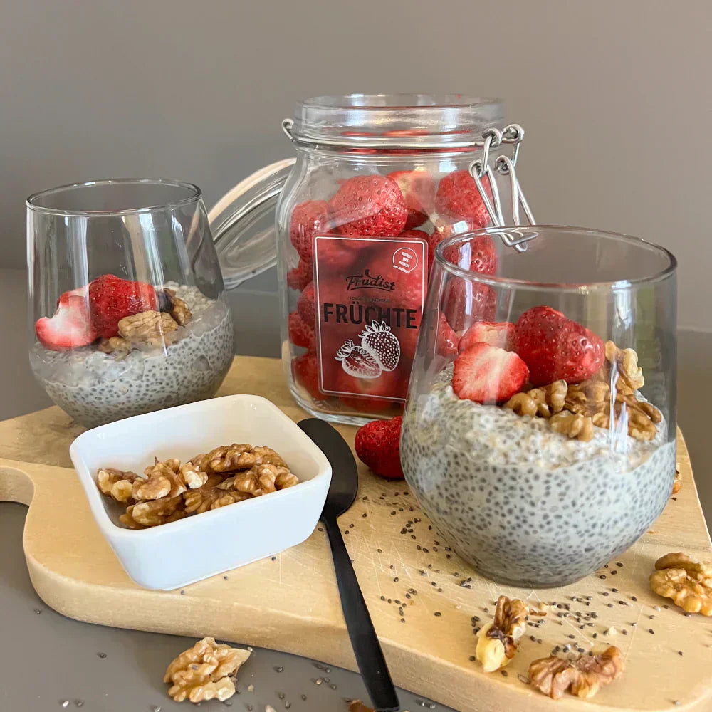 Overnight Oats Rezept mit Erdbeeren