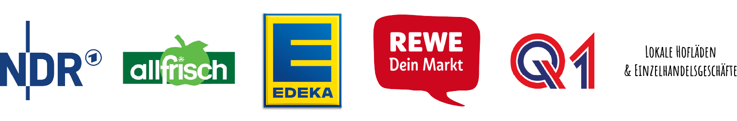Logos von Supermärkten und NDR