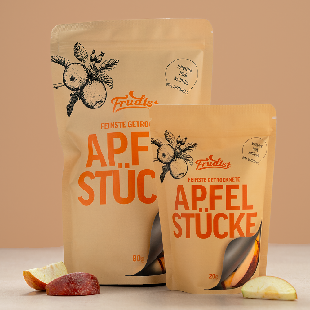 Verpackung gefriergetrocknete Äpfel von Frudist