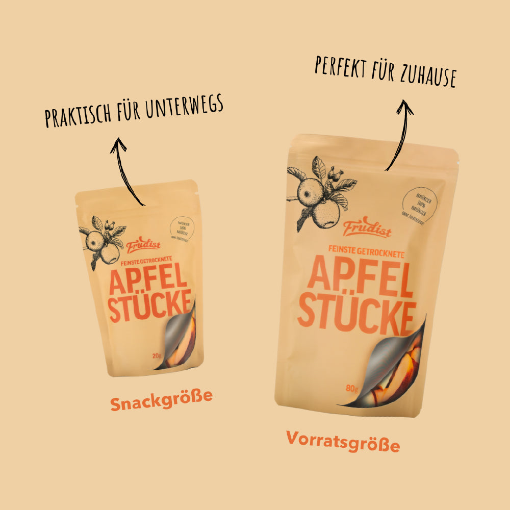 Vergleich Snackgroesse und Vorratsgroesse Frudist