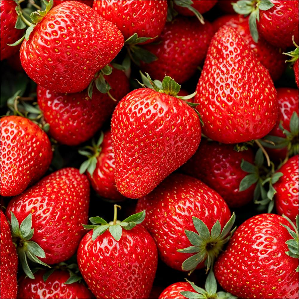 Fische Erdbeeren mit Kelch