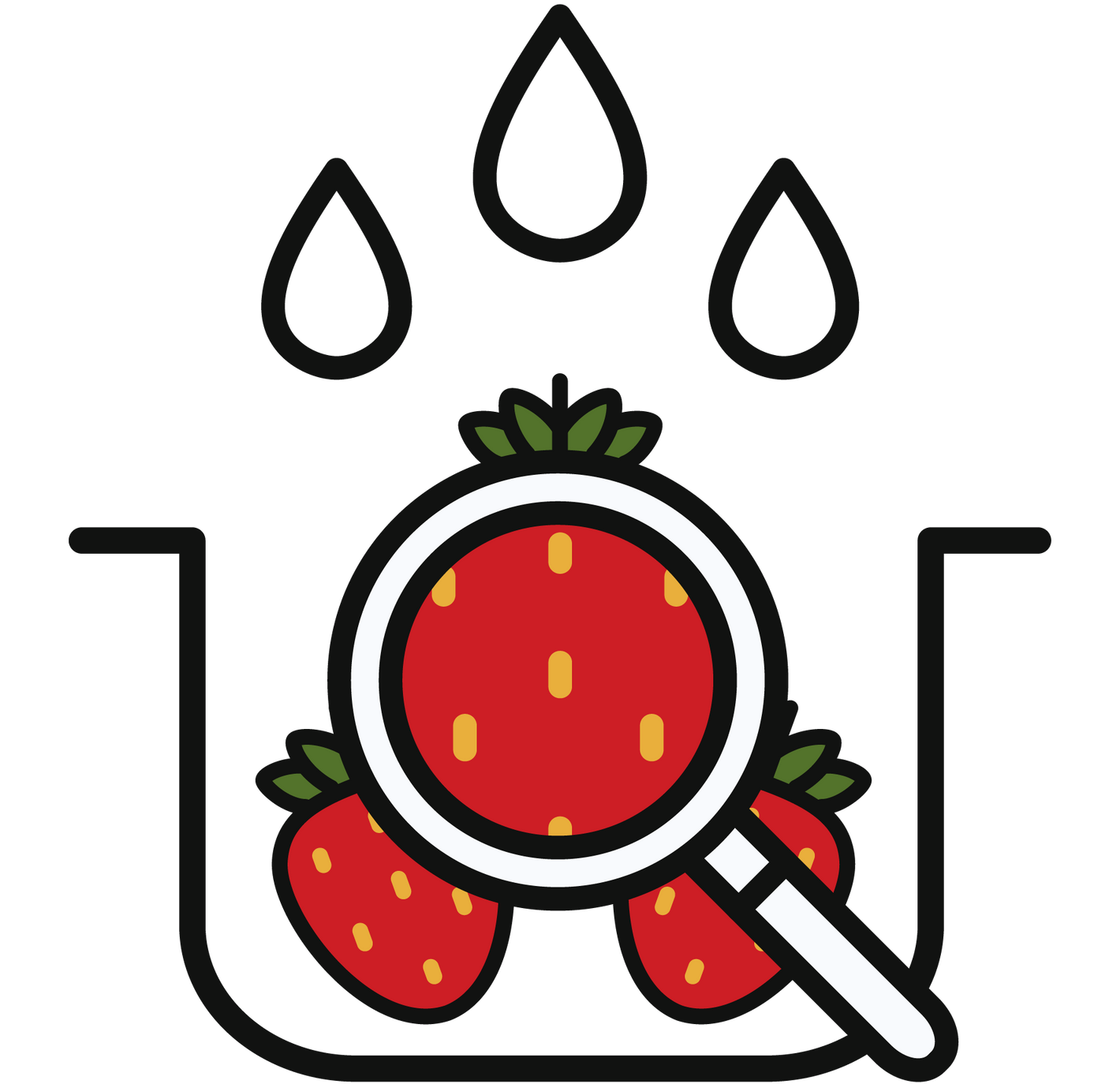 Erdbeeren waschen